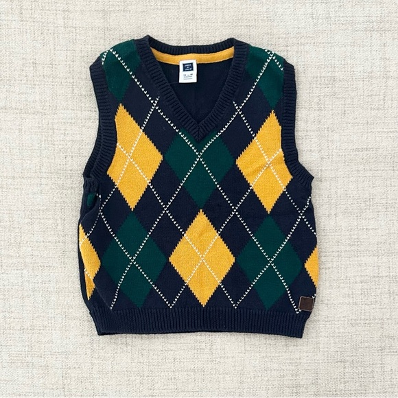 Janie and Jack Baby Boys Argyle Sweater Vest Size 12-18 Months - Picture 1 of 3